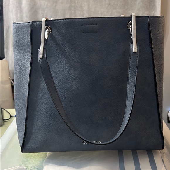 Calvin Klein Handbags - Calvin Klein Slate Blue Tote Handbag RN 54163